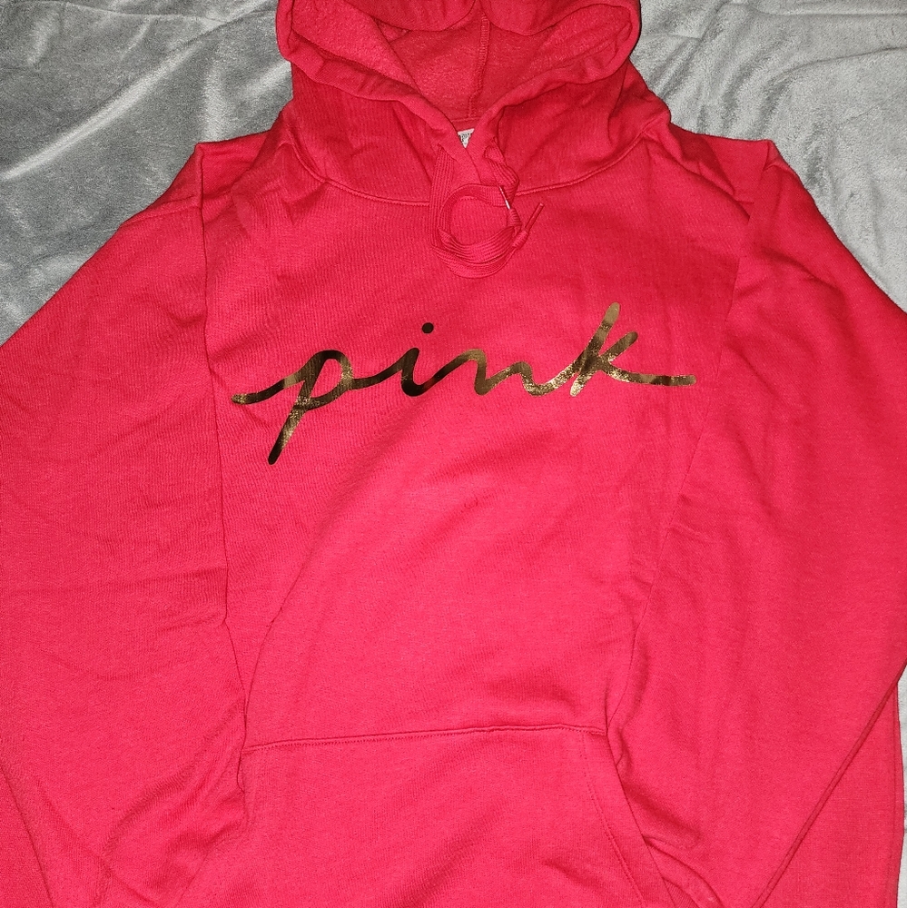 VS PINK LOGO HOODIE SWEATSHIRT